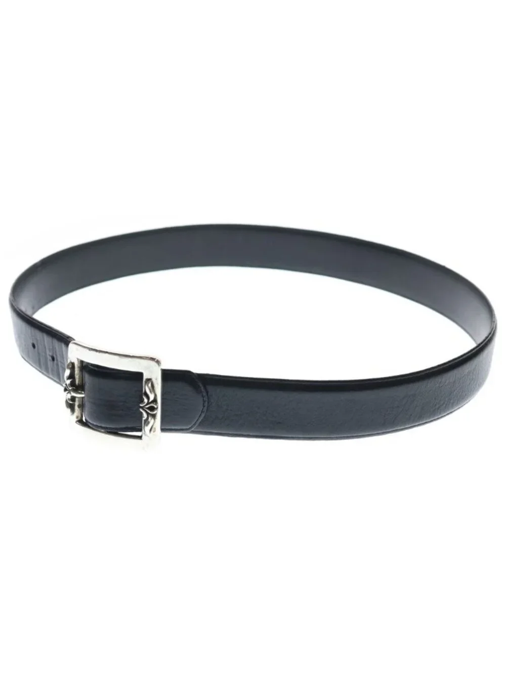 Chrome Hearts 1.5 Otj Belt Filigree Otj Leather Black Silver